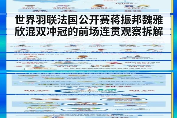 世界羽联法国公开赛蒋振邦魏雅欣混双冲冠的前场连贯观察拆解